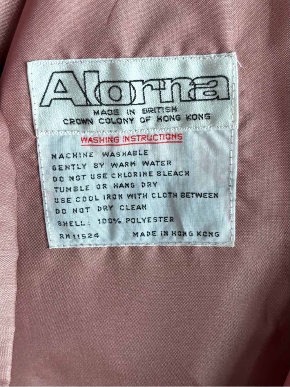 Beautiful Vintage Alorna Pink Hooded Belted Rain Trench Coat Women’s 11/12 - Picture 9 of 11